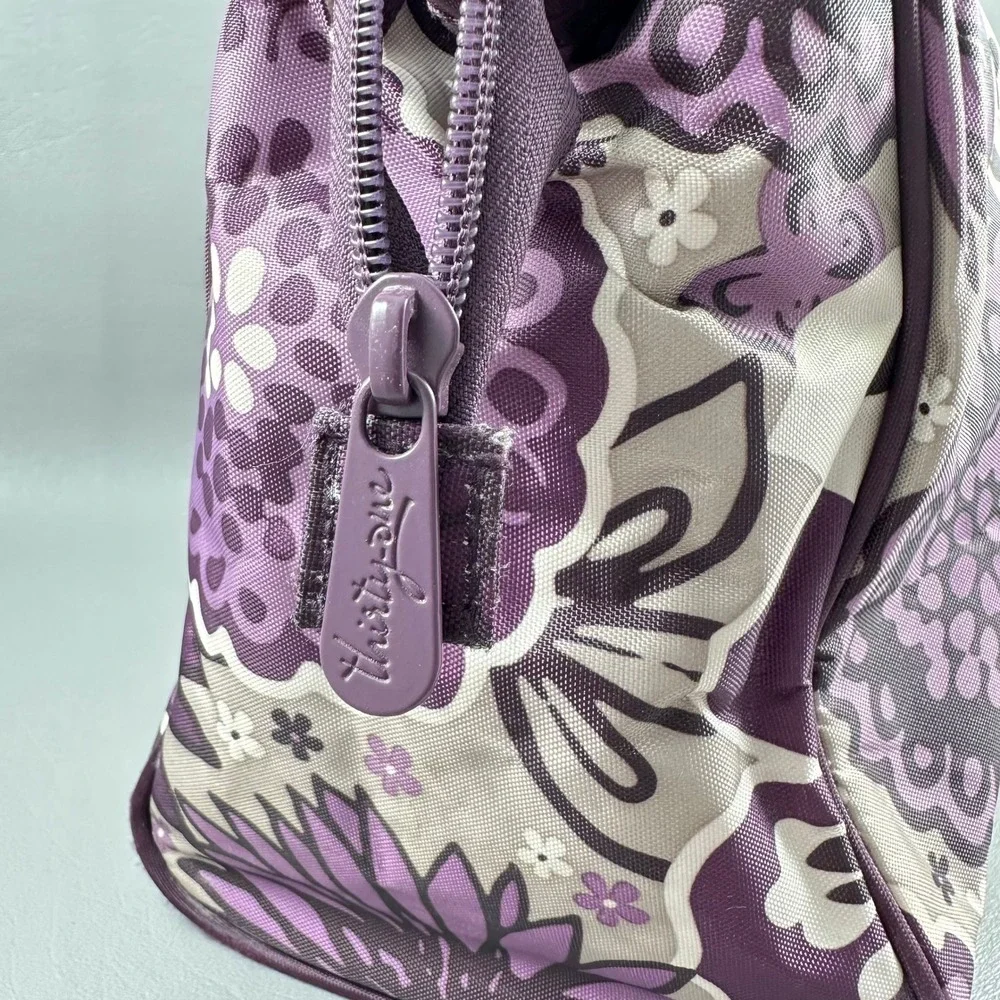 Thirty-One Glamour Case Plum Awesome Blossom Toiletry Cosmetic Travel Bag